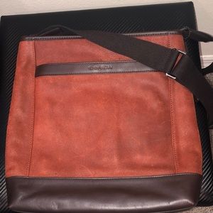 Burgundy mens crossbody
